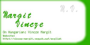 margit vincze business card